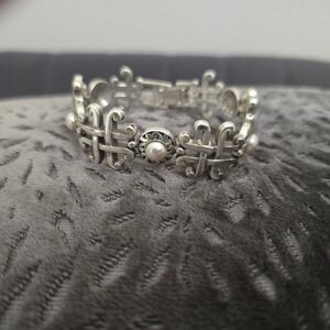 Brighton Silver Bracelet with Pearl Accents